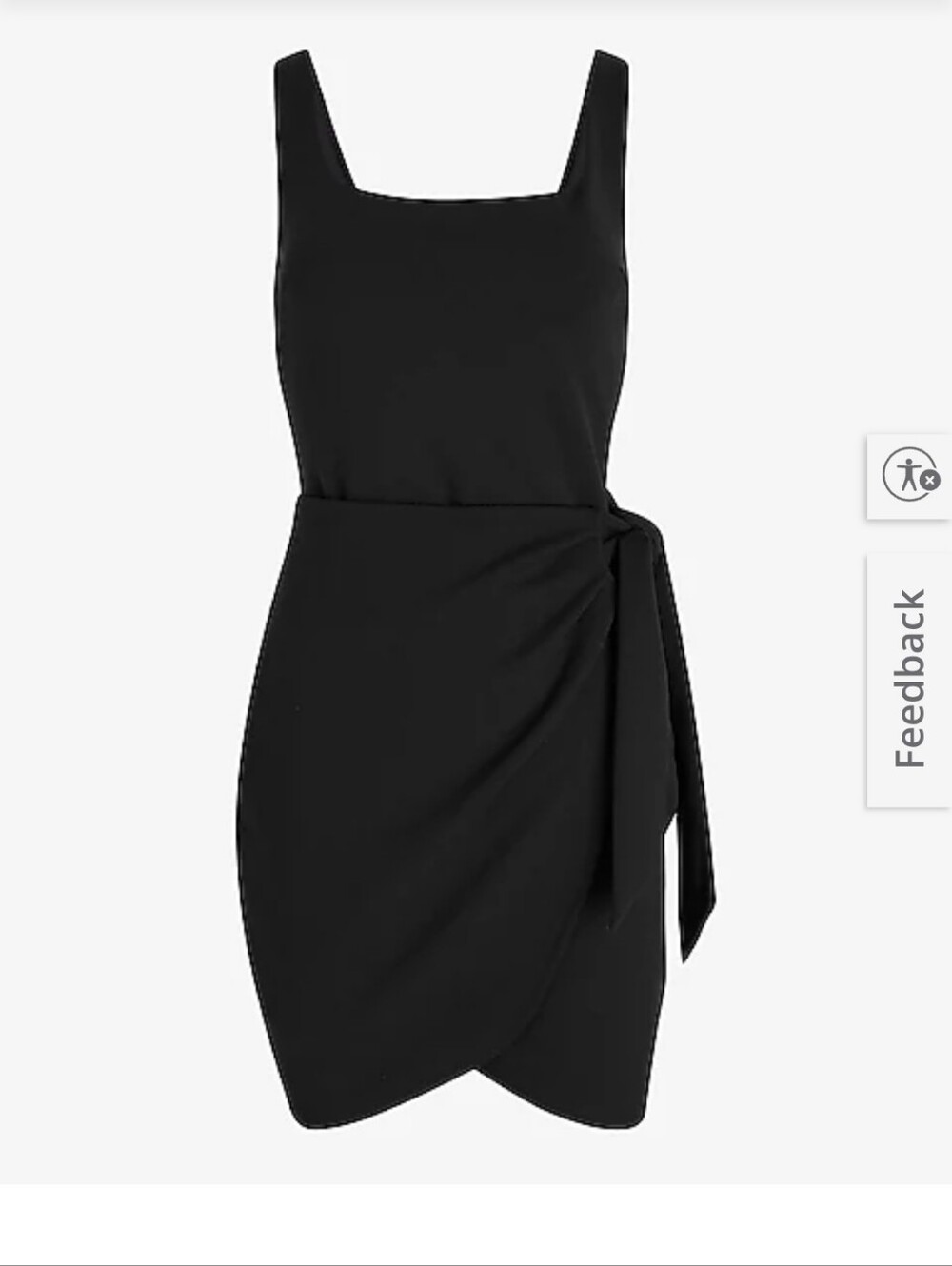 Black Tie-Waist Sleeveless Mini Dress - Picture 4 of 6